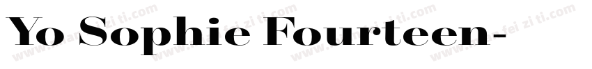 Yo Sophie Fourteen字体转换
